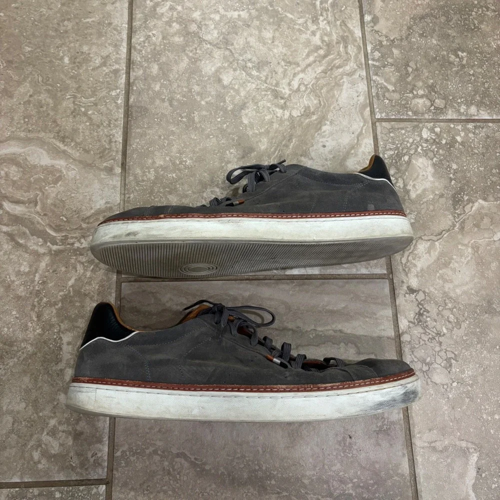 Allen Edmonds Courtside Grey Suede Low Top Sneakers Mens 14 D 4643